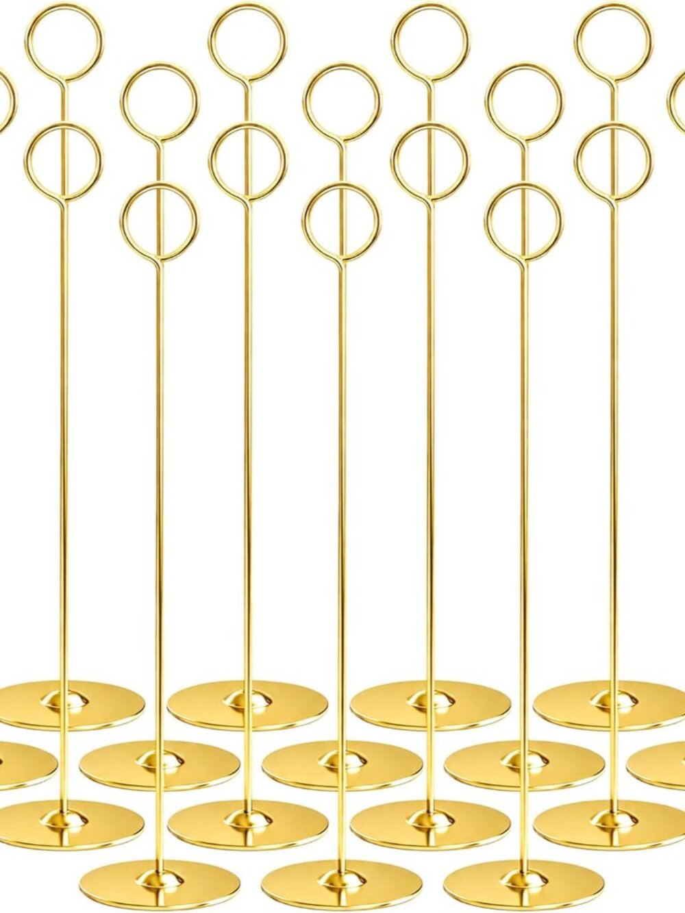 16PK Gold s Place Card Holders 12 Inch Table Card Holders Steel Card Holders for